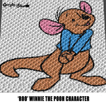 Just Roo Winnie the Pooh Character Disney Cartoon Movie crochet graphgan blanket pattern; graphgan pattern, c2c, single crochet; cross stitch; graph; pdf download; instant download