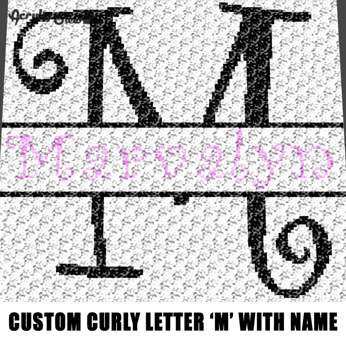 Curly Monogram Pillow