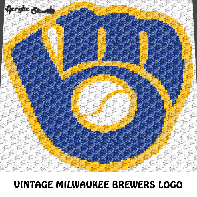 Vintage Milwaukee Brewers MLB Baseball Team Mitt Logo crochet graphgan –  Acrylic Stew