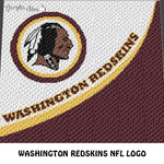 Washington Redskins NFL Football Team Logo Design crochet blanket pattern; c2c, cross stitch graph; instant download