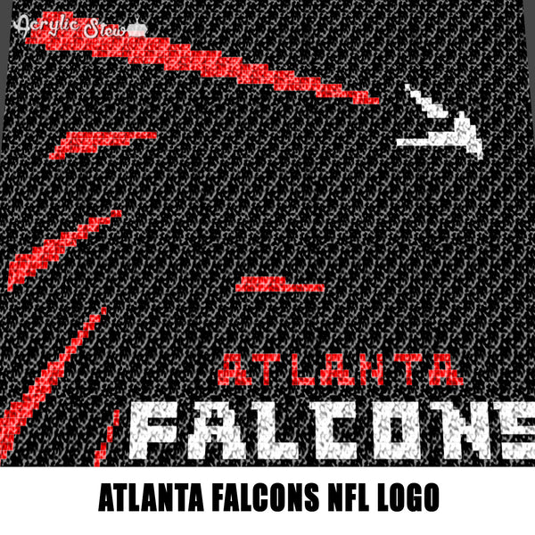 Atlanta Falcons NFL Football Team Logo Art crochet graphgan blanket pattern; c2c, cross stitch graph; pdf download; instant download