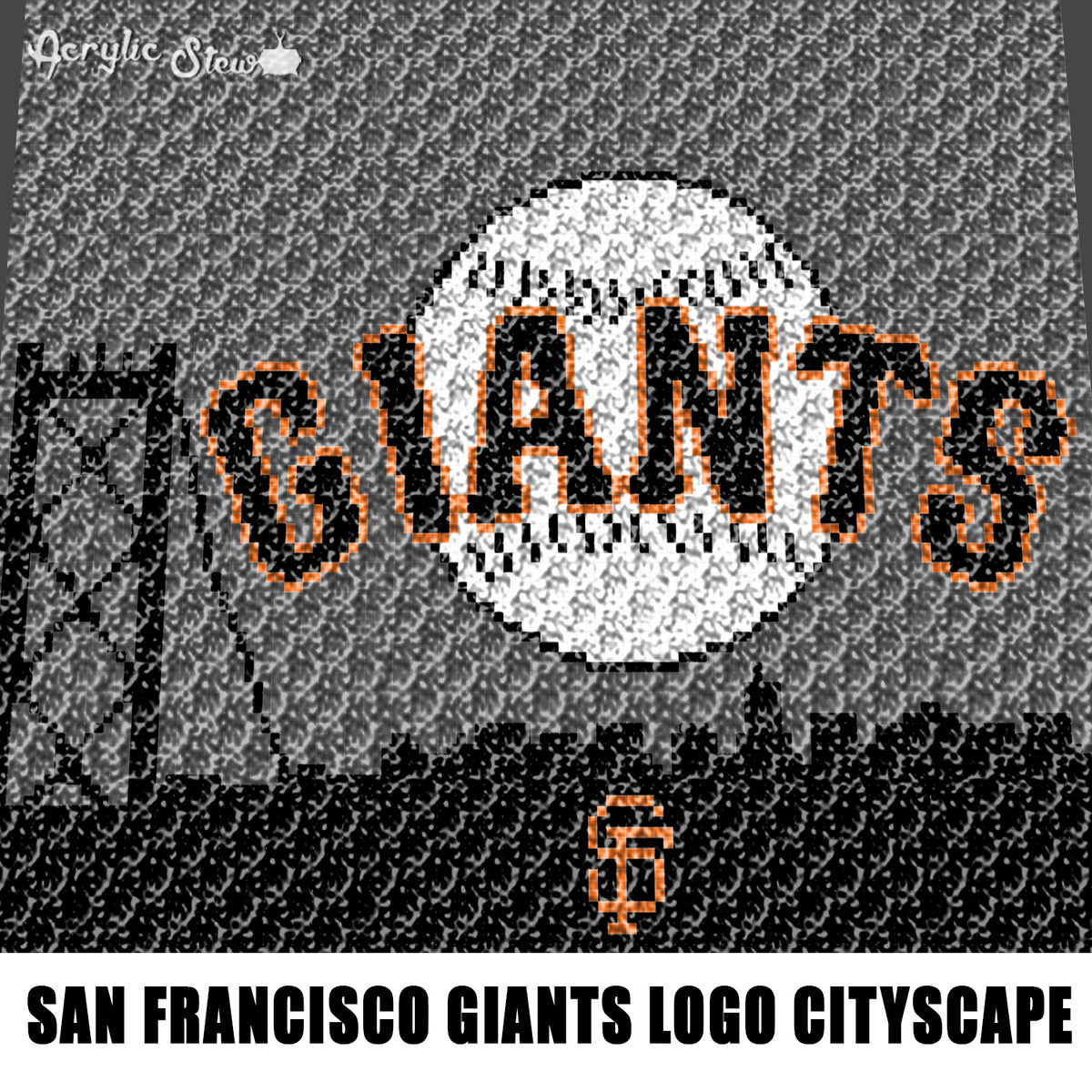 SAN FRANCISCO GIANTS *2-Piece* Logo Embroidered 15" x 5"