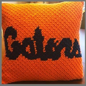 Custom Gators Word Logo C2C Pillow
