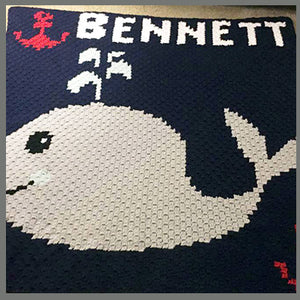 Custom Whale Anchor Nautical C2C Graphgan