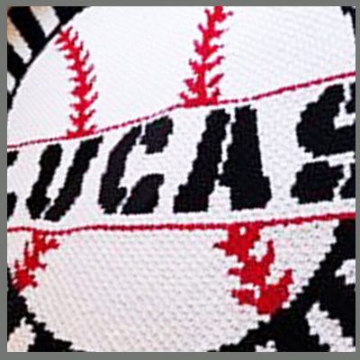 Custom Personalized Name Baseball 'Lucas' C2C Crochet Graphgan