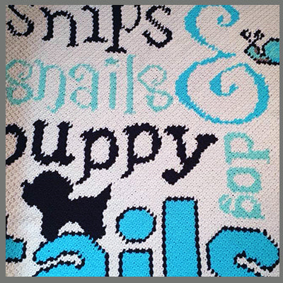 Snips Snails and Puppy Dog Tails C2C Crochet Graphgan