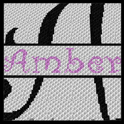 Custom Names & Letters C2C Graph Crochet Graphgan Graph Chart Patterns ...