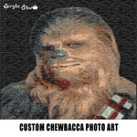 Custom Chewbacca Photograph Star Wars Movie Character Design crochet graphgan blanket pattern; graphgan pattern, c2c; single crochet; cross stitch; graph; pdf download; instant download