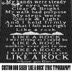 Custom Bob Seger 'Like A Rock' Lyrics Quote Typography Song Lyric Design Plaque Art crochet graphgan blanket pattern; graphgan pattern, c2c; single crochet; cross stitch; graph; pdf download; instant download