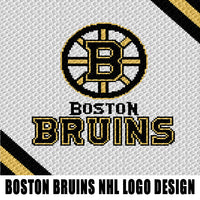 Boston Bruins NHL Team Boston Massachusetts Hockey Team Logo Design crochet graphgan blanket pattern; c2c; single crochet; cross stitch; graph; pdf download; instant download