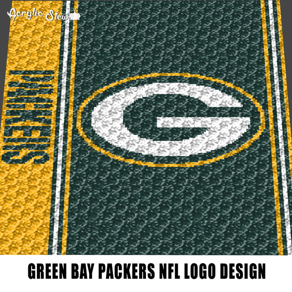Green Bay Packers Wisconsin NFL Football Team Logo Design crochet graphgan blanket pattern; graphgan pattern, c2c; single crochet; cross stitch; graph; pdf download; instant download
