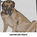 Custom Dog Beloved Family Pet Photo crochet graphgan blanket pattern; c2c, cross stitch graph; pdf download; instant download