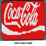 Custom Coca Cola Nutella McDonald's Pringles Ale 8 Reese's Logo Collage crochet blanket pattern; c2c, cross stitch graph; instant download