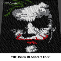 The Joker Batman DC Comics Nemesis Supervillain crochet graphgan blanket pattern; c2c, cross stitch graph; pdf download; instant download