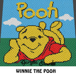 Winnie the Pooh Disney Cartoon Character crochet graphgan blanket pattern; c2c, cross stitch graph; pdf download; instant download