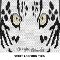 White Leopard  crochet blanket pattern; c2c, cross stitch graph; instant download