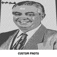 Custom Color to Black and White Photograph crochet graphgan blanket pattern; c2c, cross stitch graph; instant download
