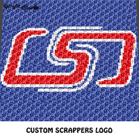 Custom Scrappers Hockey Team Logo crochet graphgan blanket pattern; c2c, cross stitch graph; pdf download; instant download