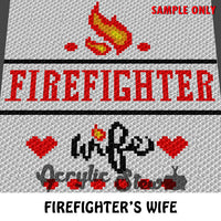 Firefighter's Wife Hot Flame crochet blanket pattern; c2c, knitting, cross stitch graph; pdf download; instant download