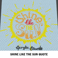 Shine Like the Sun C2C crochet blanket pattern; graphgan; afghan; graphgan pattern, cross stitch; pdf download; instant download