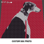 Custom Dog Beloved Family Pet Photo crochet graphgan blanket pattern; c2c, cross stitch graph; pdf download; instant download