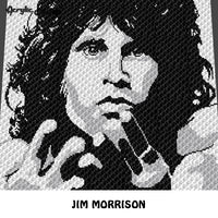 Jim Morrison The Doors Rock N' Roll Musician C2C crochet blanket pattern; afghan; graphgan pattern, cross stitch graph; pdf download; instant download