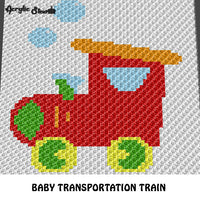Baby Plane Train Car Boat Little Transport Vehicles crochet graphgan blanket pattern; c2c, cross stitch graph; pdf download; instant download