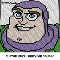 Custom Woody Buzz Hamm Rex Toy Story Disney Pixar Movie Characters crochet graphgan blanket pattern; c2c, cross stitch graph; instant download