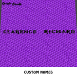 Custom Personalized Names  'Clarence' 'Richard' Monogrammed crochet graphgan blanket pattern; c2c, cross stitch graph; pdf download; instant download