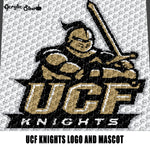 University of Central Florida Knightro UCF Knights  Logo and Mascot College crochet graphgan blanket pattern; graphgan pattern, c2c; single crochet; cross stitch; graph; pdf download; instant download