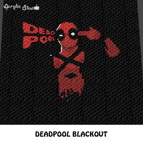 Deadpool Movie Marvel Comics Sarcastic Antihero crochet graphgan blanket pattern; c2c, cross stitch graph; instant download