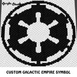 Custom Galactic Empire Symbol Star Wars Movie crochet graphgan blanket pattern; c2c, cross stitch graph; instant download
