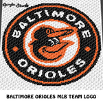 Baltimore Orioles MLB crochet graphgan blanket pattern; c2c, cross stitch graph; instant download