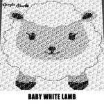 Baby White Lamb Farm Animals Sheep crochet graphgan blanket pattern; c2c, cross stitch; graph; pdf download; instant download