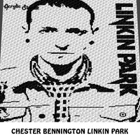Chester Bennington Photograph Art Linkin Park Logo Alternative Rock N' Roll Musician C2C crochet graphgan blanket pattern; afghan; graphgan pattern, cross stitch graph; pdf download; instant download