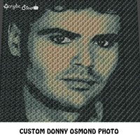 Custom Donny Osmond Artistic Photo crochet graphgan blanket pattern; c2c, cross stitch graph; pdf download; instant download