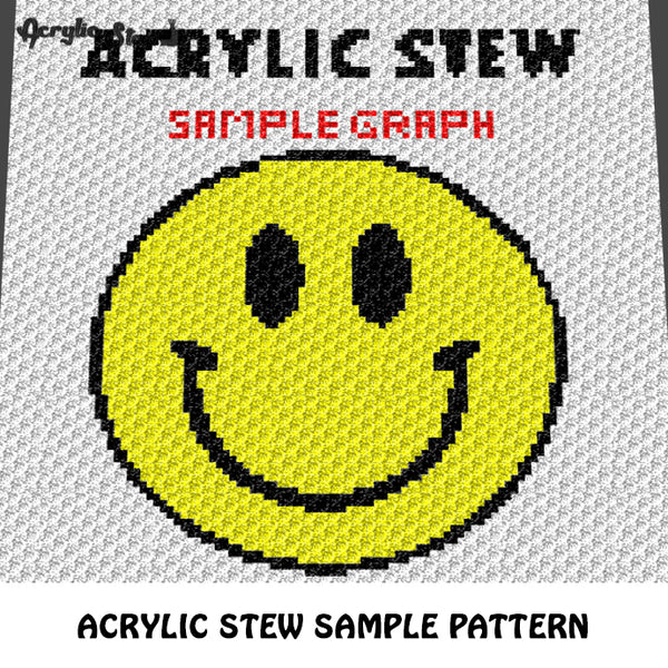 Acrylic Stew Sample First Project To Try crochet graphgan blanket pattern; c2c, cross stitch; graph; pdf download; instant download