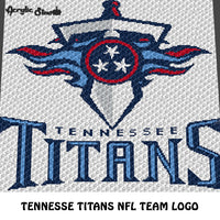 Tennessee Titans NFL Football Team Logo crochet graphgan blanket pattern; c2c, cross stitch graph; instant download
