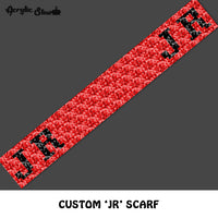 Custom JR Lancers Logo Black crochet graphgan scarf pattern; C2C pillow pattern, crochet scarf; pdf download; instant download