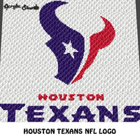 Houston Texans NFL Football Team Logo crochet graphgan blanket pattern; c2c, cross stitch graph; pdf download; instant download