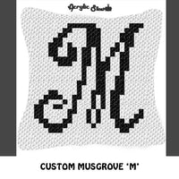 Custom Musgrove Realty Logo and Insignia crochet graphgan pillow pattern; C2C pillow pattern, crochet pillow case; pdf download; instant download