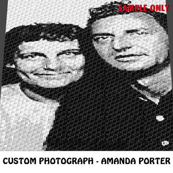Custom Order Photograph crochet blanket pattern; c2c, knitting, cross stitch graph; pdf download; instant download - A. Porter